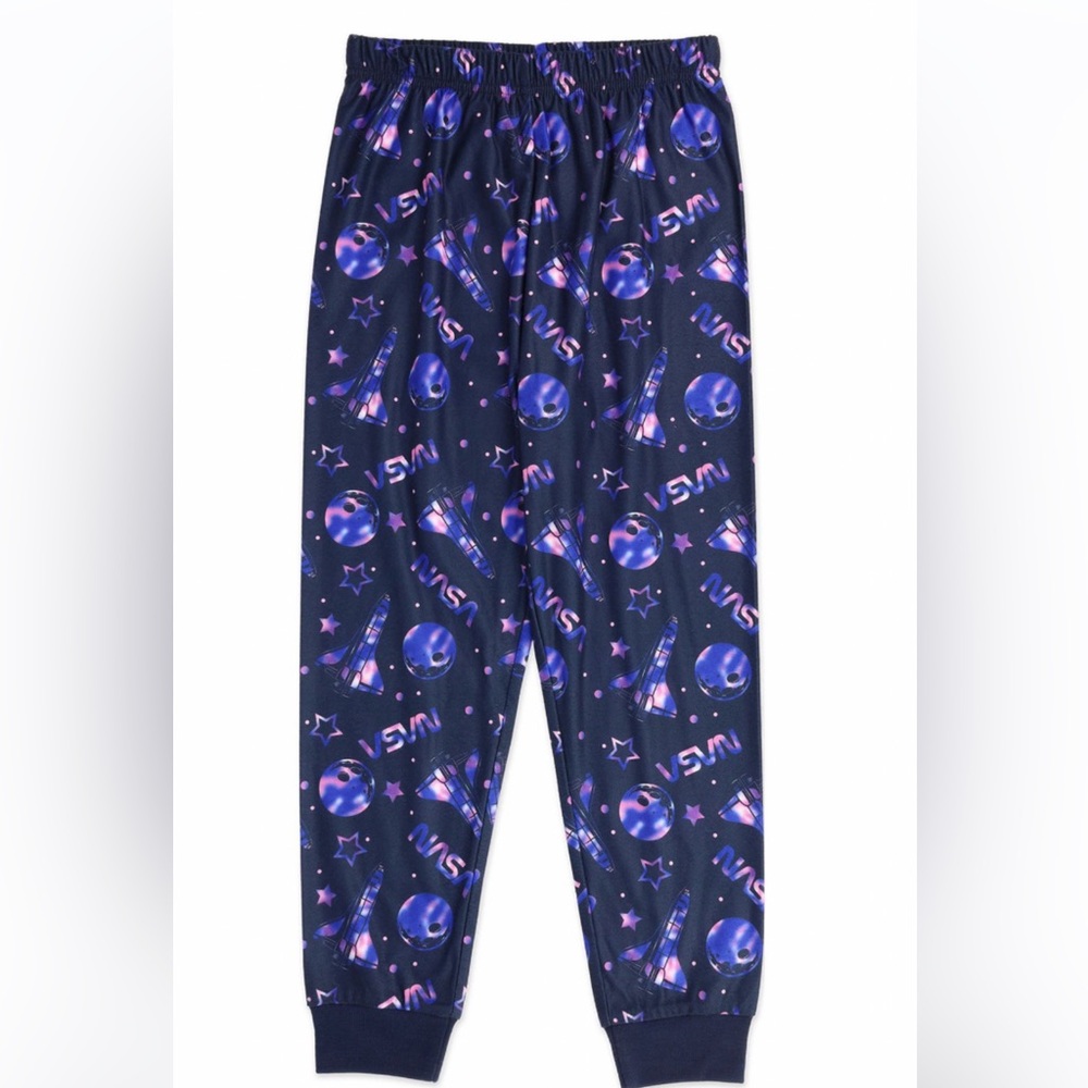 2 Pair NASA Pajama Pants Boys Multicolor Space Stars Lounge Sleep NEW - Picture 3 of 3